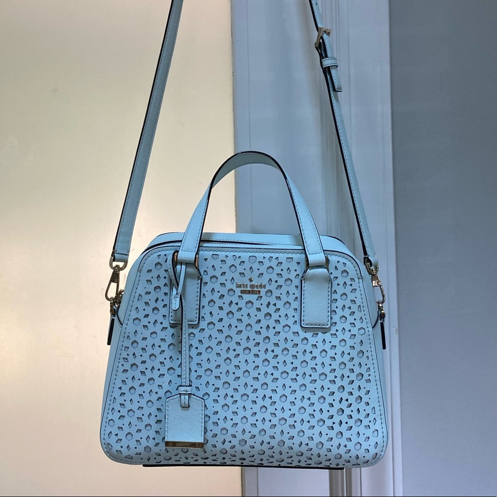 Kate Spade Preforated Satchel Crossbody Handbag Purse